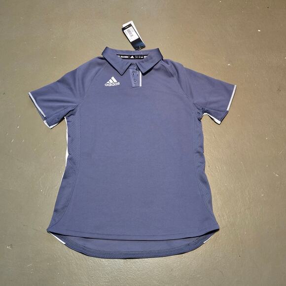 NWT Adidas Climacool Utility Short Sleeve Polo in Grey Women's Size Medium - Picture 1 of 5